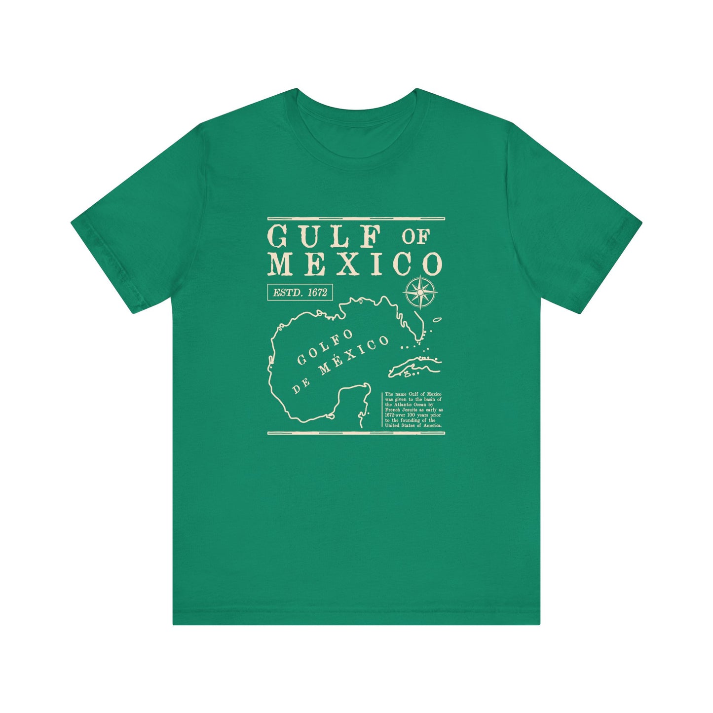 Gulf of Mexico Map Unisex Jersey Tee - Stylish Travel Shirt