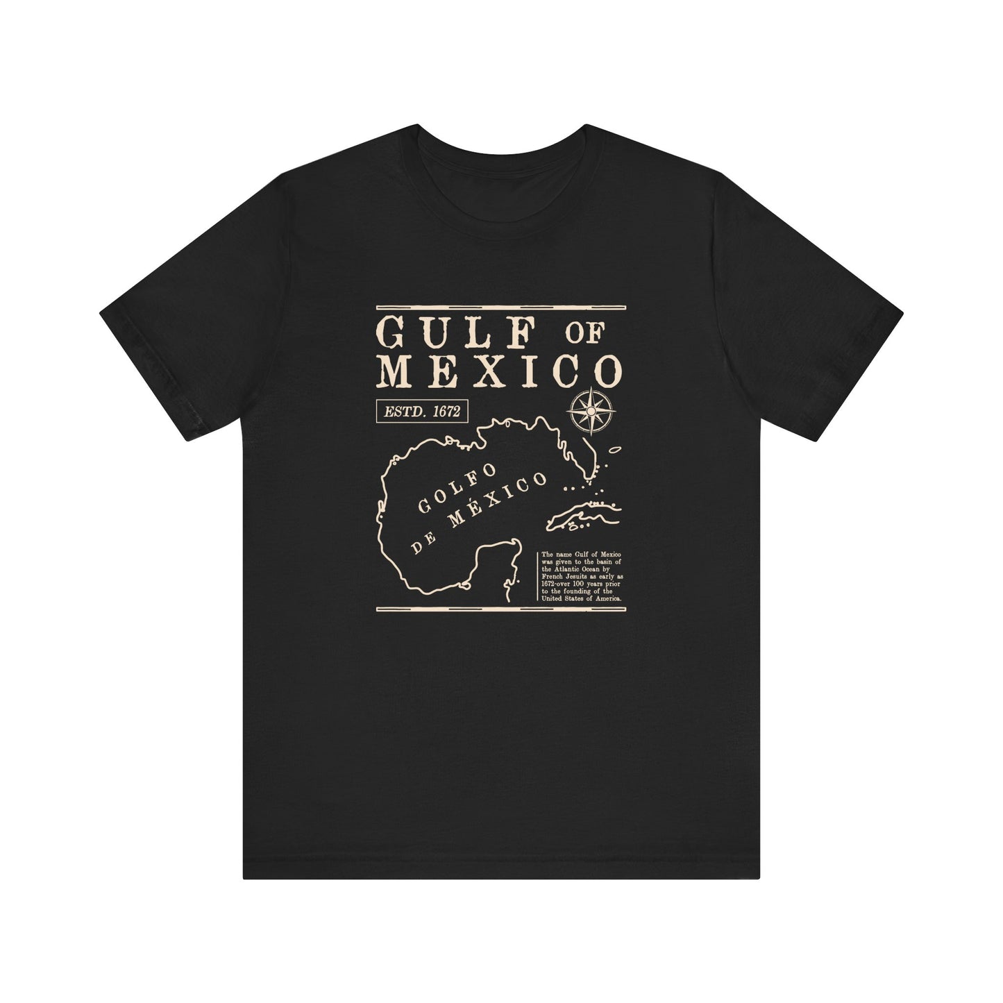 Gulf of Mexico Map Unisex Jersey Tee - Stylish Travel Shirt