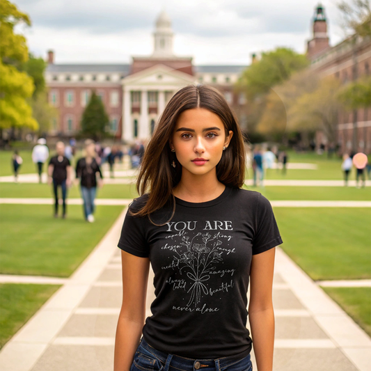 Inspirational Unisex Short Sleeve Tee - You Are Amazing, Strong, Beautiful