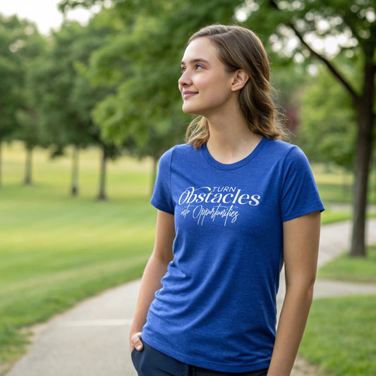 Inspirational Unisex Tee - 'Turn Obstacles into Opportunities'